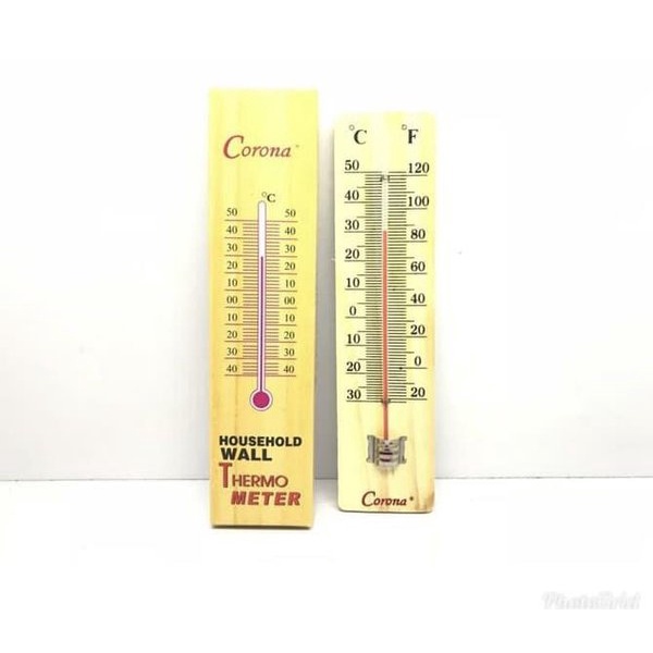 Jual Thermometer Ruangan Kayu Corona / GEA - Thermo Air Raksa Kayu ...