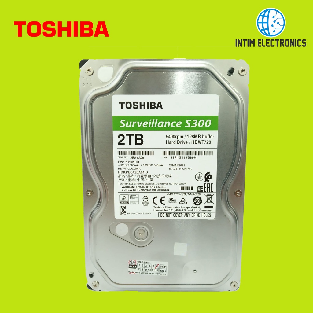Jual Toshiba Surveilance HDD 2TB (HDWT720UZSVA) | Shopee Indonesia
