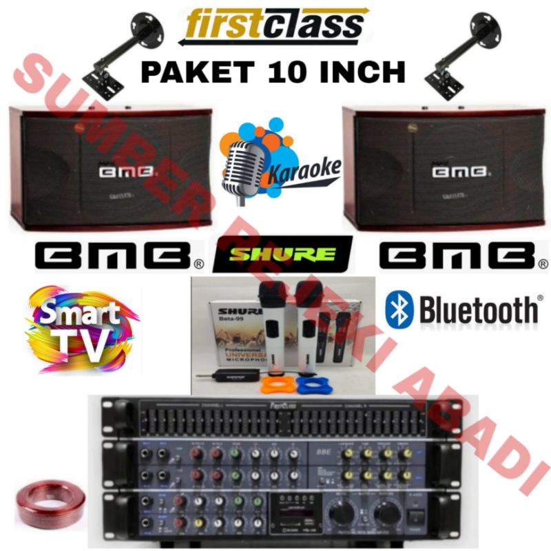 Jual PAKET SOUND SYSTEM KARAOKE BMB 10 INCH BLUETOOTH FIRSTCLASS 4400