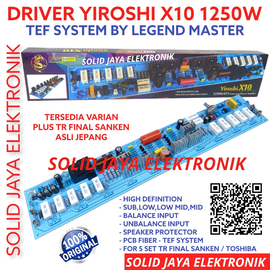 Jual DRIVER POWER YIROSHI X10 1250W MONO TANPA TR TEF SYSTEM AMPLI