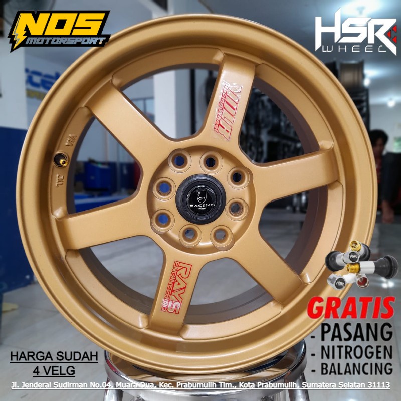 Jual Velg TE37 Ring 16 H8X100-114,3 Lebar 7 Bronze Velg Mobil Racing ...