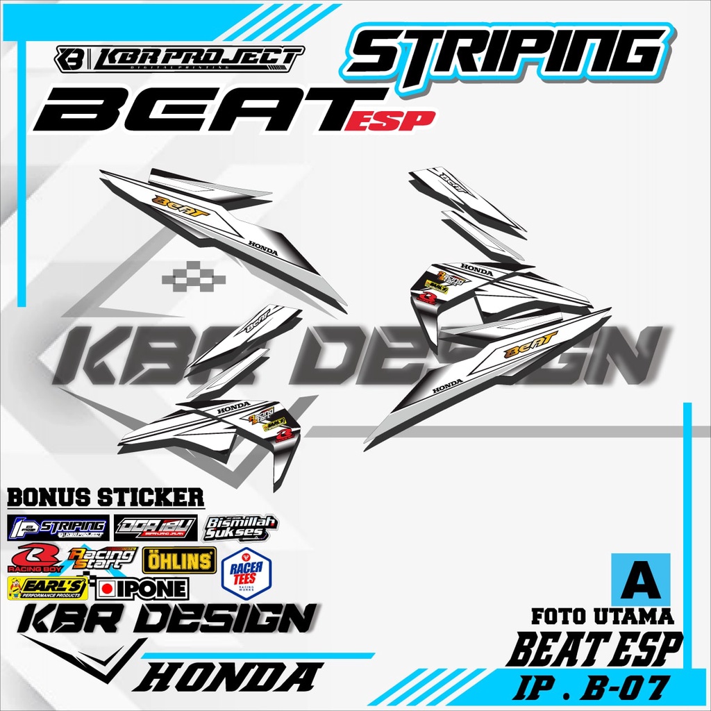 Jual Sticker Striping BEAT ESP (COD) Sticker Striping Lis Variasi Motor ...