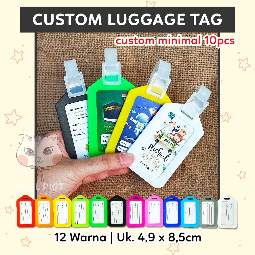 Jual Custom Name Tag Koper Luggage Tag Travel Tour Umroh Gantungan