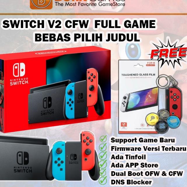 Jual artd2D7pNintendo Switch Console V2 Hac 001 01 New Model CFW