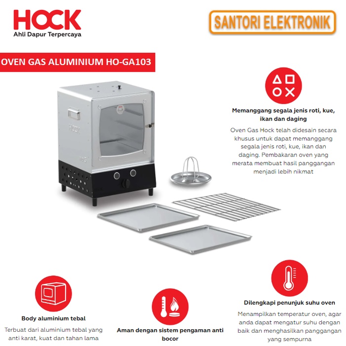 Jual OVEN GAS PORTABLE ALUMINIUM HOCK HOGA103 / HO GA103 Shopee