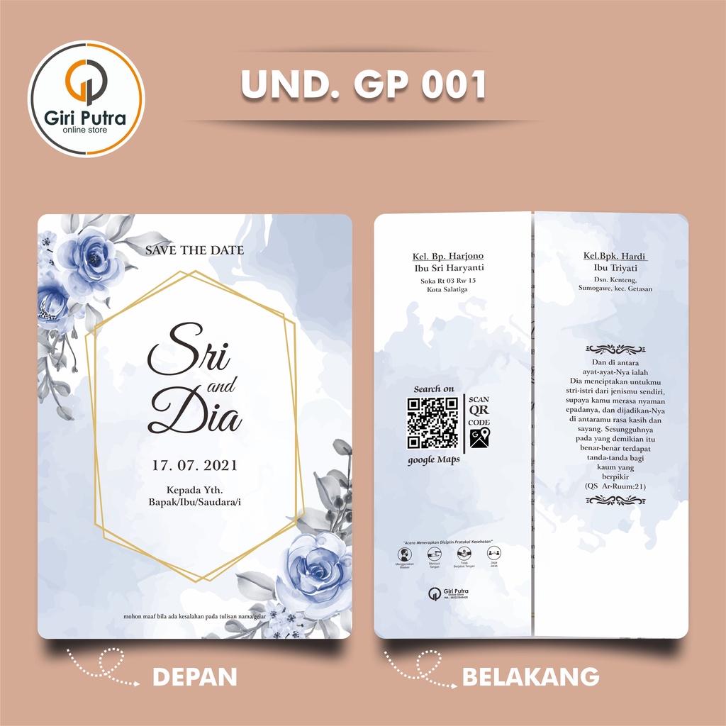 Jual Undangan Pernikahan / Undangan Lipat 3 | Shopee Indonesia