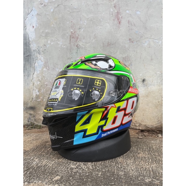 agv pista 469 GP R Carbon Valentino Rossi Limited Edition Mugello 2017 Kentucky Kid Tribute Motorcycle Helmet AGV Pista GP RR Full