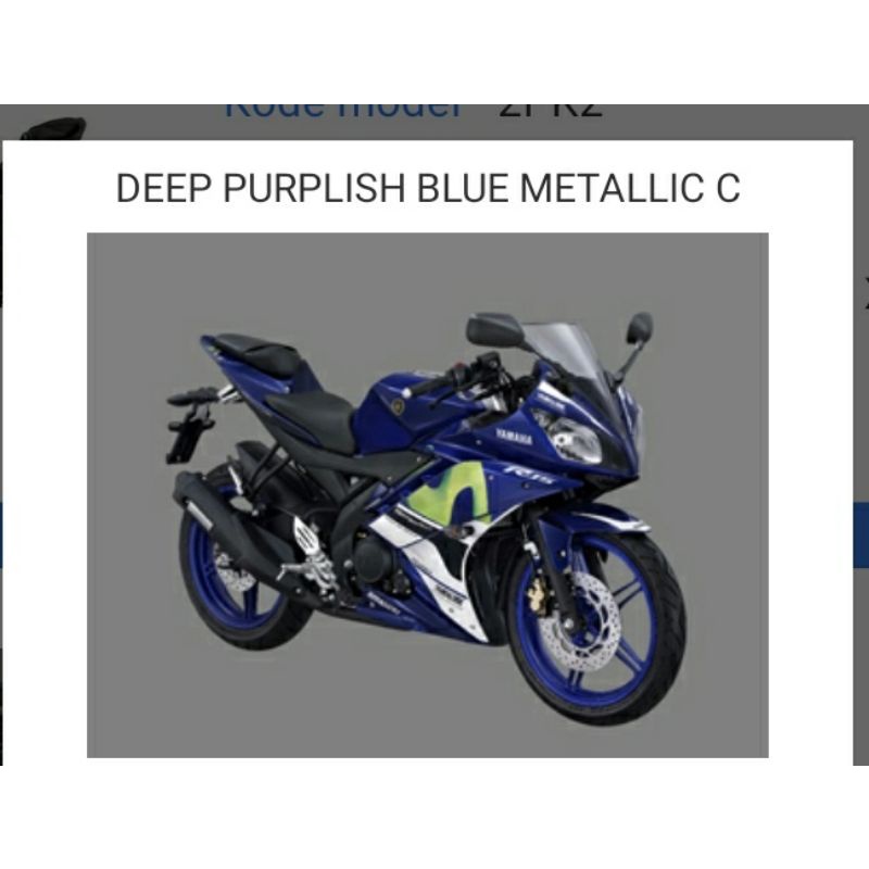 Jual full set body halus r15 v2 lama biru original yamaha | Shopee ...