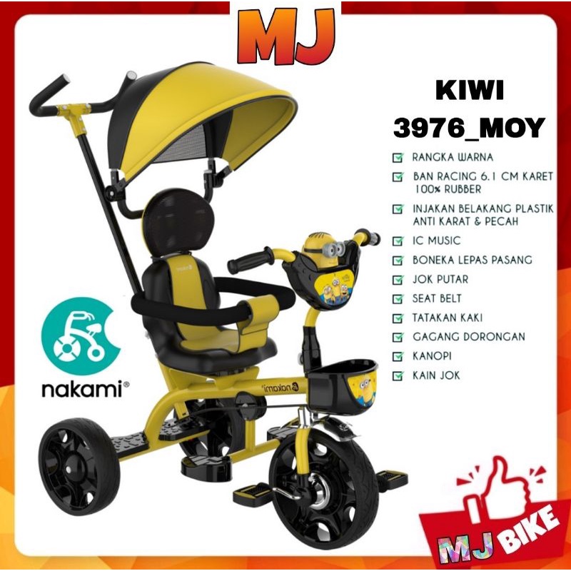 Jual SEPEDA ANAK RODA 3 NAKAMI/SEPEDA ANAK KARAKTER RACING KIWI ...