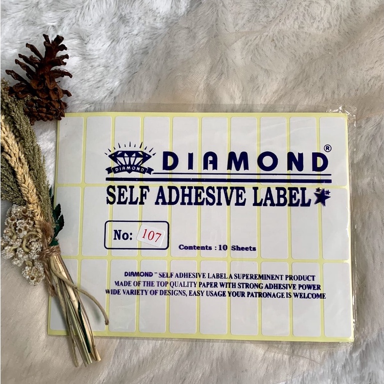 Jual Label 107 Sticker (300 label) 1,8 x 5 cm / Label kertas undangan