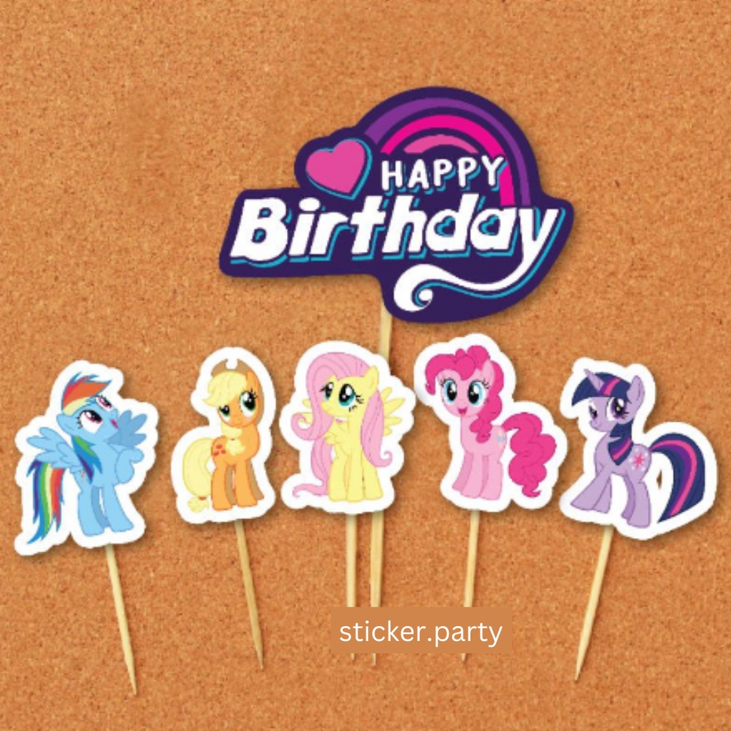 Jual TOPPER KUE HIASAN KUE LITTLE PONY DEKORASI ULANG TAHUN LITTLE PONY