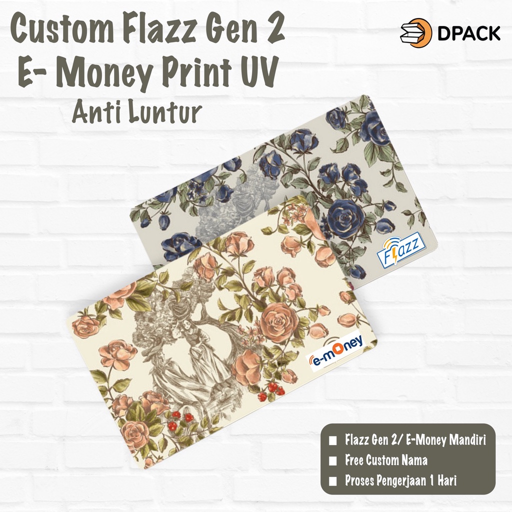 Jual Custom Desain E-Toll Emoney Mandiri Cetak Flazz BCA Print UV - Gen ...