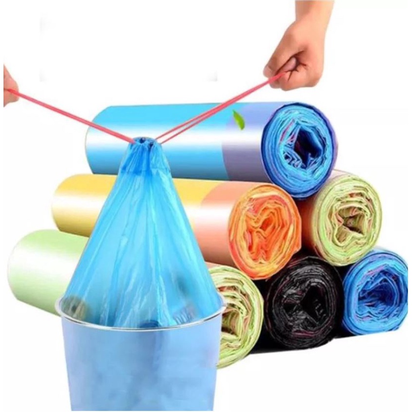 Jual Kantong Plastik Sampah Roll Dengan Tali Ukuran 45x50cm Isi 15 Lembar Shopee Indonesia 