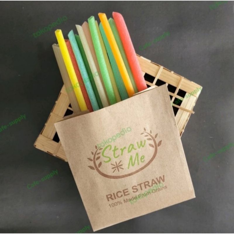 Jual Sedotan Straw Me Rice Straw - No Wrapping in box | Shopee Indonesia