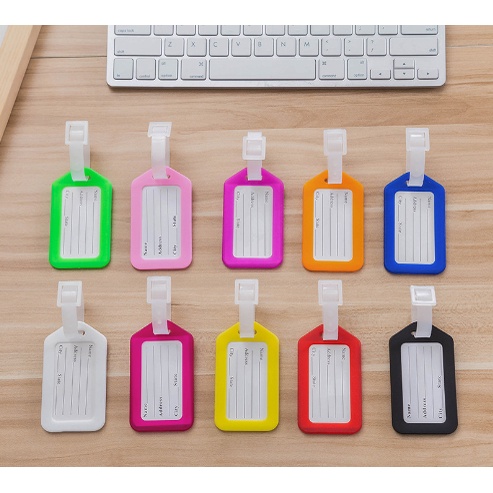 Jual Luggage tag koper polos gantungan label nama tas travel | Shopee ...