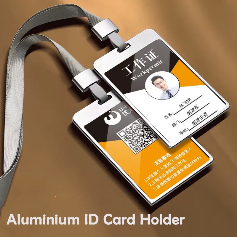 Jual Aluminium ID Card Holder Bahan Alumunium Bermutu Tempat Id Card Metal Kartu Pegawai