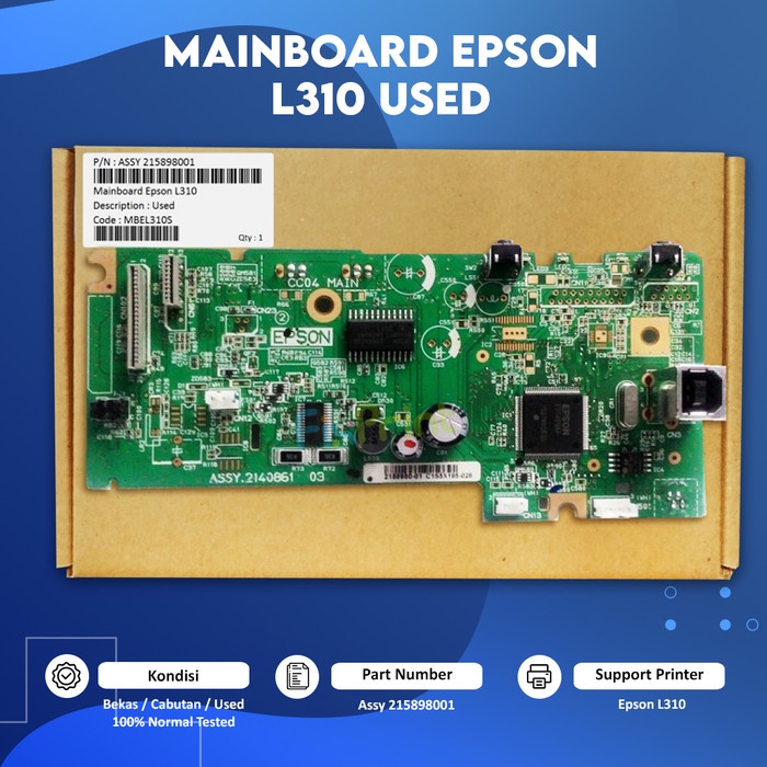 Jual Main Board Printer Epson L310, Mainboard L310, Motherboard L310 ...