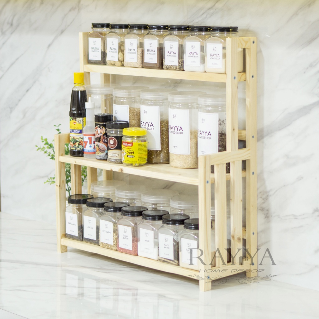 Jual RAK BESAR/JUMBO… Rak bumbu dapur serbaguna susun 3 ukuran besar ...