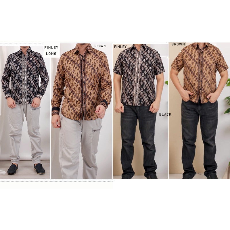 Evercloth Finley Kemeja Batik Pria Lengan Pendek