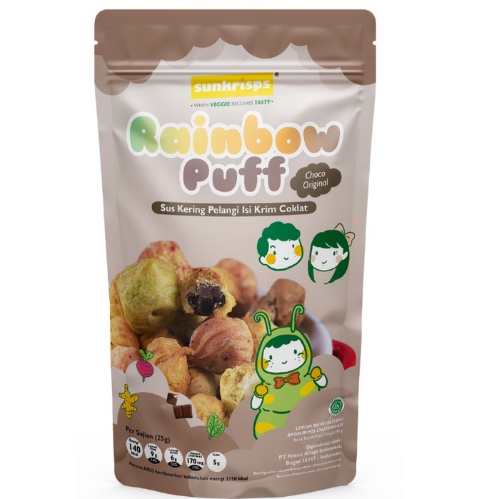 Jual Sunkrips Rainbow Puff Choco Cheese | Sus Kering Pelangi 50gr ...