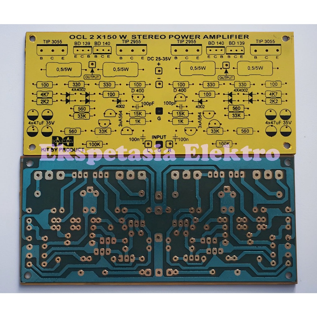 Jual PCB Stereo Power Amplifier OCL 2x150 WATT | Shopee Indonesia