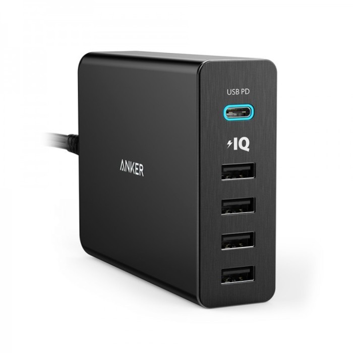 Jual Desktop Travel Adaptor Charger Anker PowerPort+ 5 USB-C Power Port ...