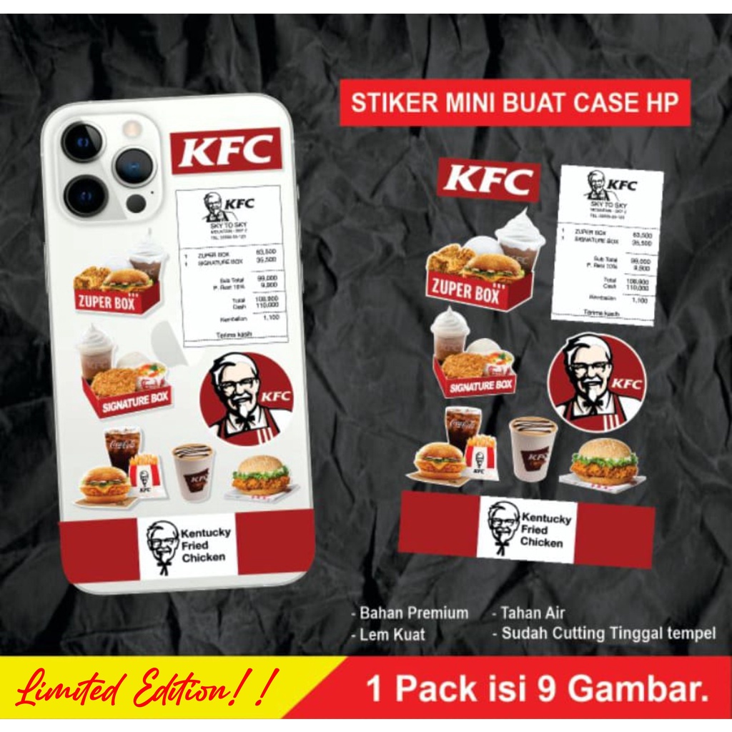 Jual Sticker Pack KFC, Stiker Softcase Hp mini | Shopee Indonesia