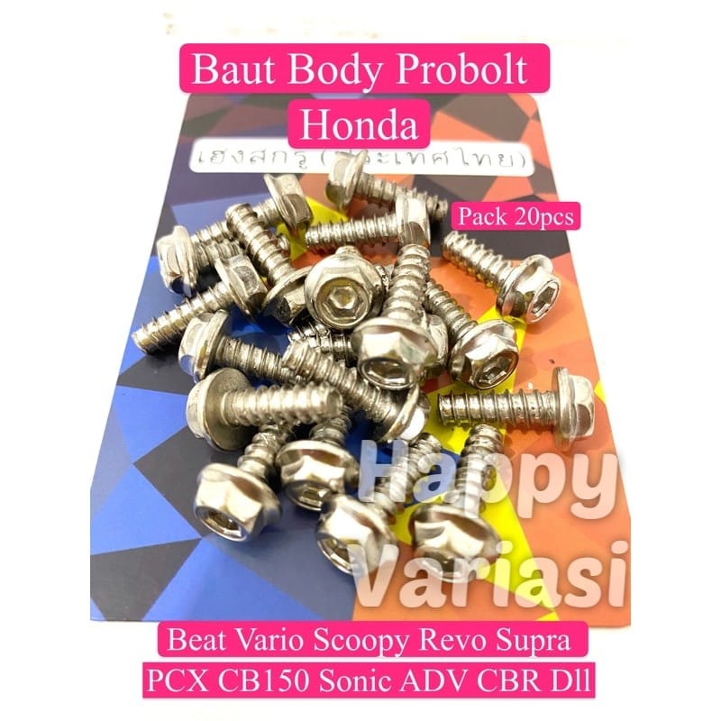 Jual Baut Body Honda Chrome Kunci Dan Kunci L Baut Body Honda Beat Vario Scoopy Isi Pcs