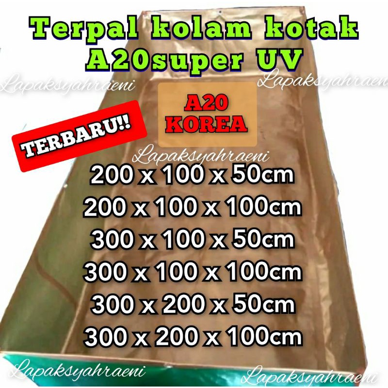 Jual Terpal Kolam A20 A15 Super UV Terpal Kolam Ikan Kotak Terpal