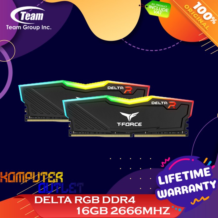 Jual TEAM T-FORCE DELTA RGB RAM DDR4 16GB KIT (2x8GB) 3600MHz 3200MHz ...