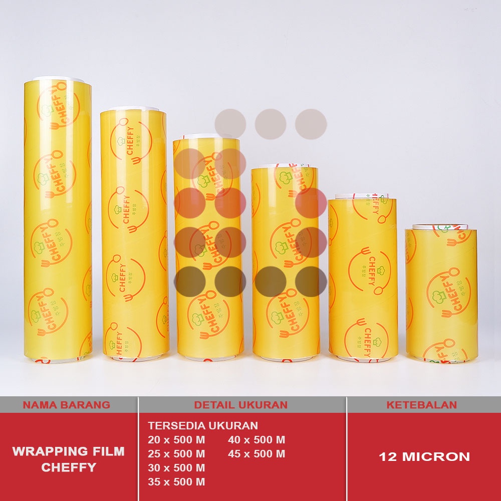 Jual WRAPPING FILM CHEFFY 40 x 500 METER / PLASTIK WRAP / CLING WRAP ...