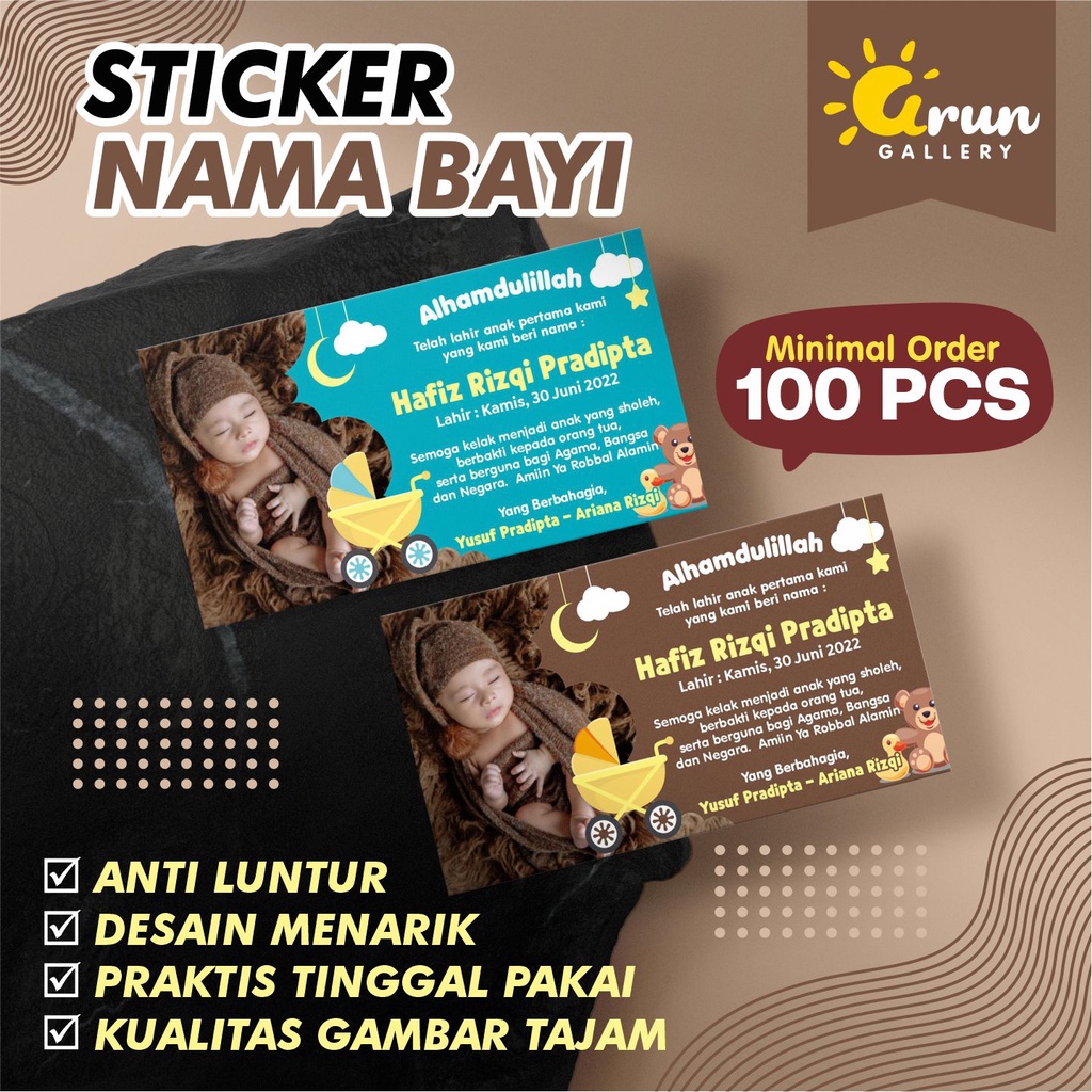 Jual STICKER NAMA BAYI / STICKER PUPUTAN / STIKER KELAHIRAN | Shopee ...