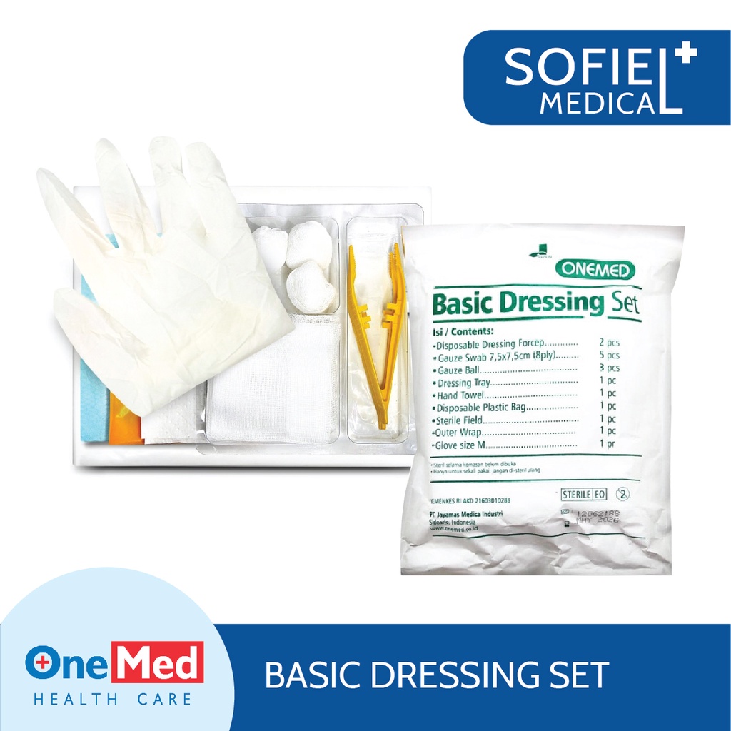 Jual Basic Dressing Set OneMed / Set Balutan Rawat Luka Disposable