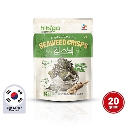 Jual BIBIGO Seaweed Crisps Original Flavor 20 Gr Rumput Laut Korea ...