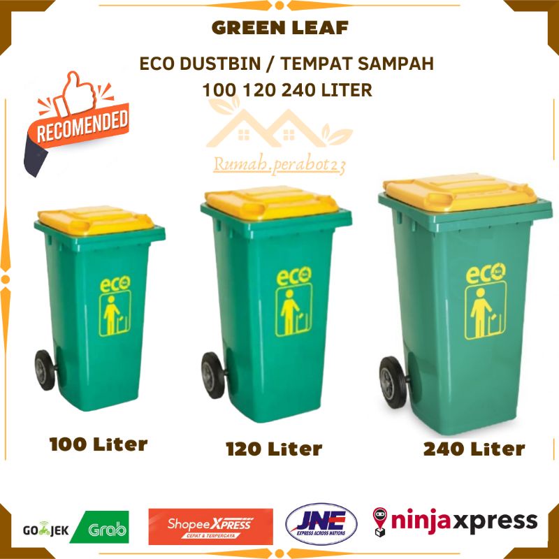 Jual Green Leaf Atari Tempat Sampah Roda 100 120 240 Liter Eco Dustbin Tempat Sampah Roda 8895