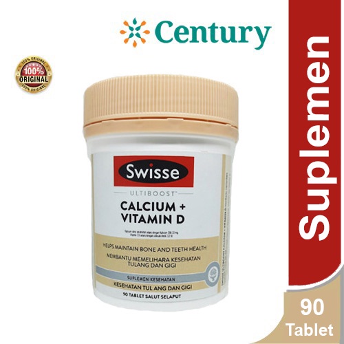 Jual Swisse Calcium + Vitamin D Isi 90 Tablet / Suplement Calcium ...