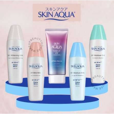 Jual SKIN AQUA Sunscreen Series 40gr Moisture Milk | Moisture Gel ...