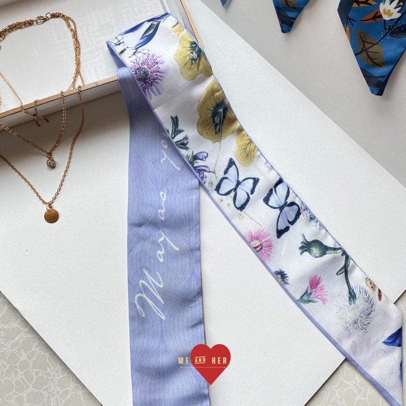 Jual VINTAGE Series Twilly Scarf / Fashion Korean Scarf Semi Silk