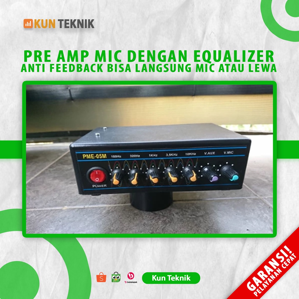 Jual Pre Amp Mic dengan Equalizer Anti feedback bisa langsung mic atau lewat Mixer PME 05M