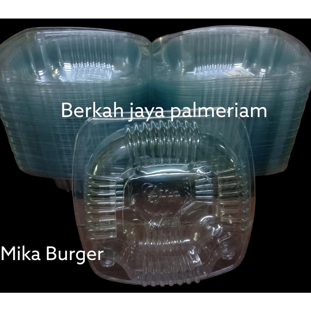 Jual Mika Hamburger / Mika Roti / Mika Bolu Plastik Bening Per pack isi ...