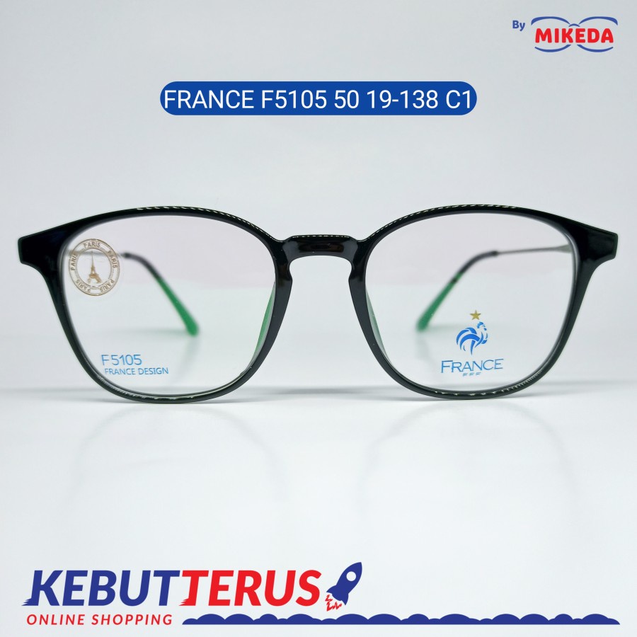 Jual Mikeda-FRAME KACAMATA FRANCE F5105 50 19-138 C1 + LENSA(MINUS ...