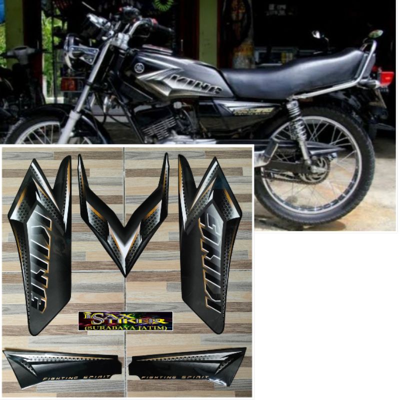 Jual striping original Yamaha RX KING hitam gold tahun 2008 | Shopee ...