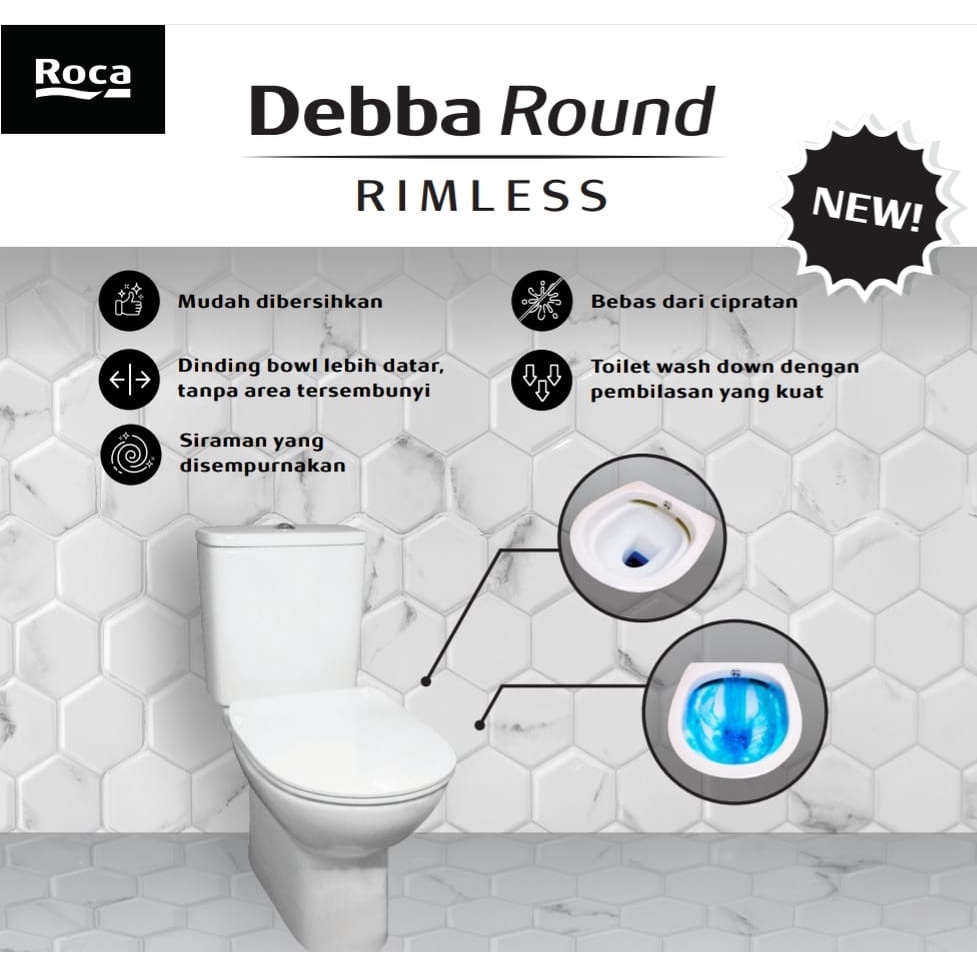 Jual Closet ROCA Debba RImless As 22cm PROMO | Shopee Indonesia