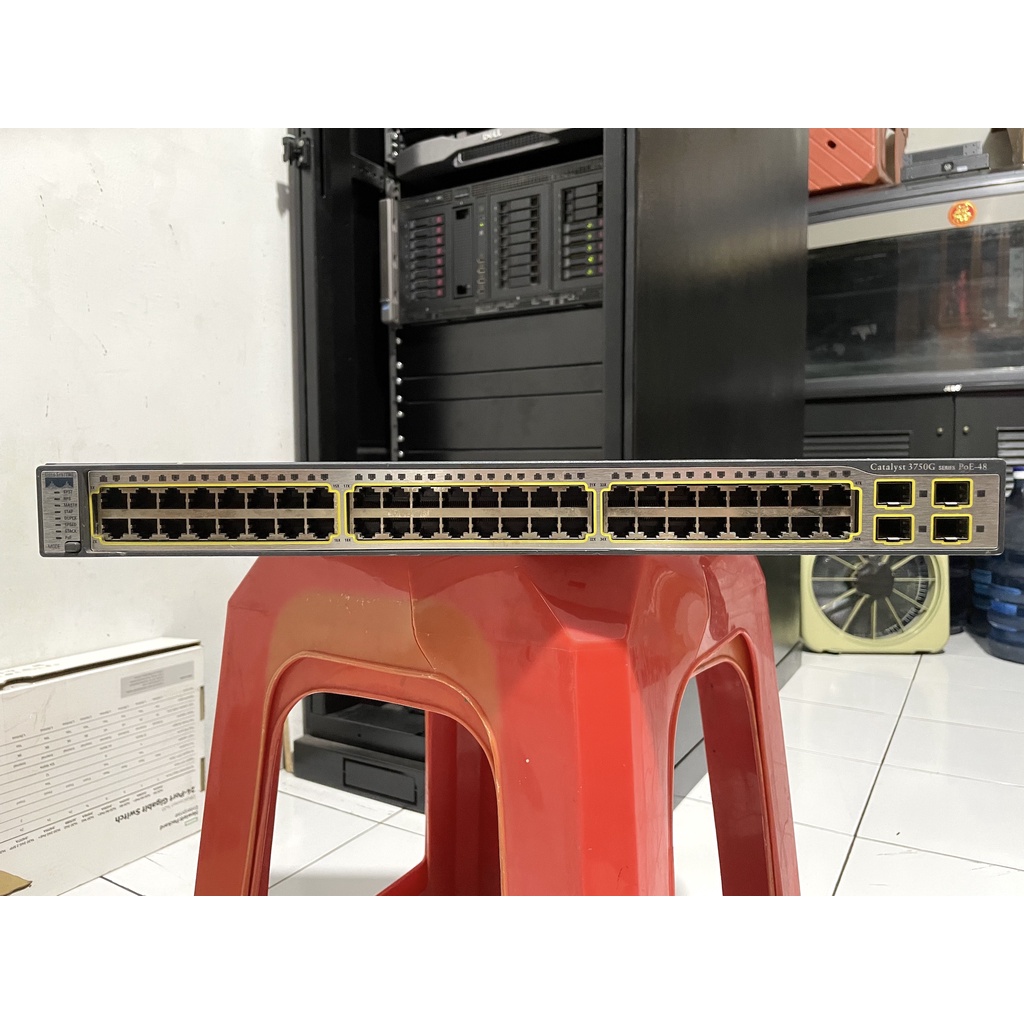 Jual switch hub cisco catalyst 3750g 48 ps s 48 port gigabit poe ...