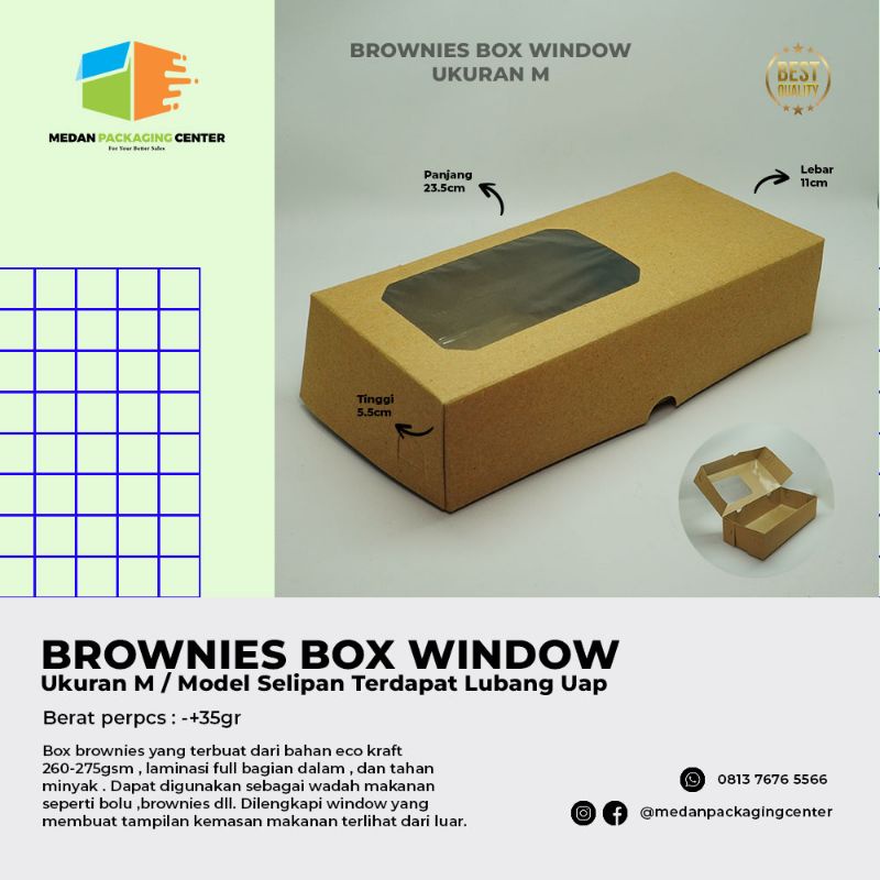 Jual Brownies Box Jendela Mika Kecil ( Size M, L ) | Shopee Indonesia