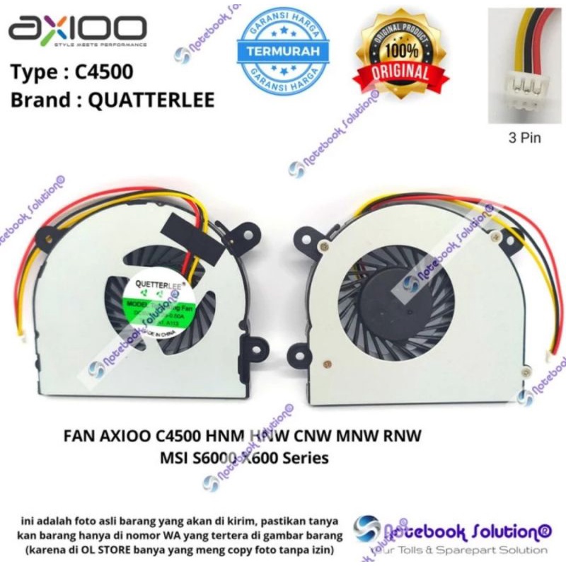 Jual Kipas Fan Axioo Neon CNW MNW RNW Kondisi baru | Shopee Indonesia