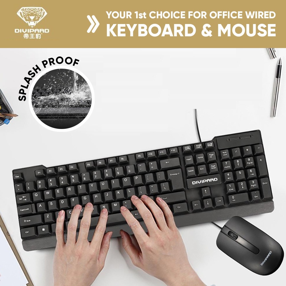 Jual Divipard Keyboard Mouse Kabel MK310 Untuk Komputer PC Laptop ...