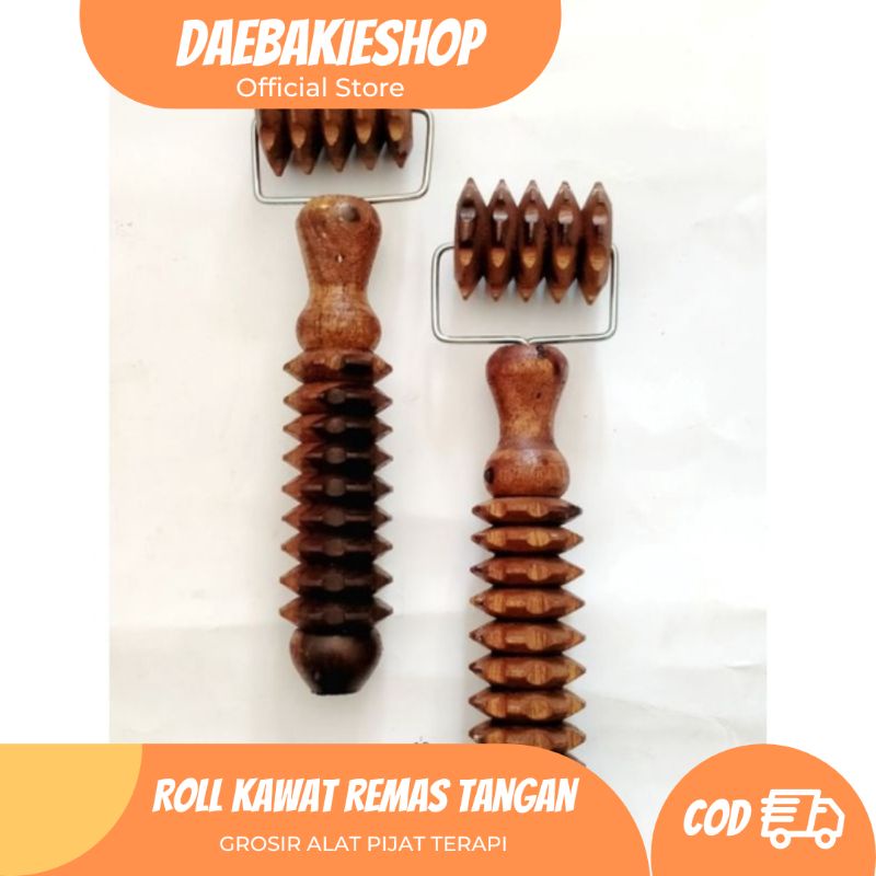Jual COD SIDOARJO / Alat Pijat Kayu ROLL KAWAT Roda Gigi pijat punggung ...