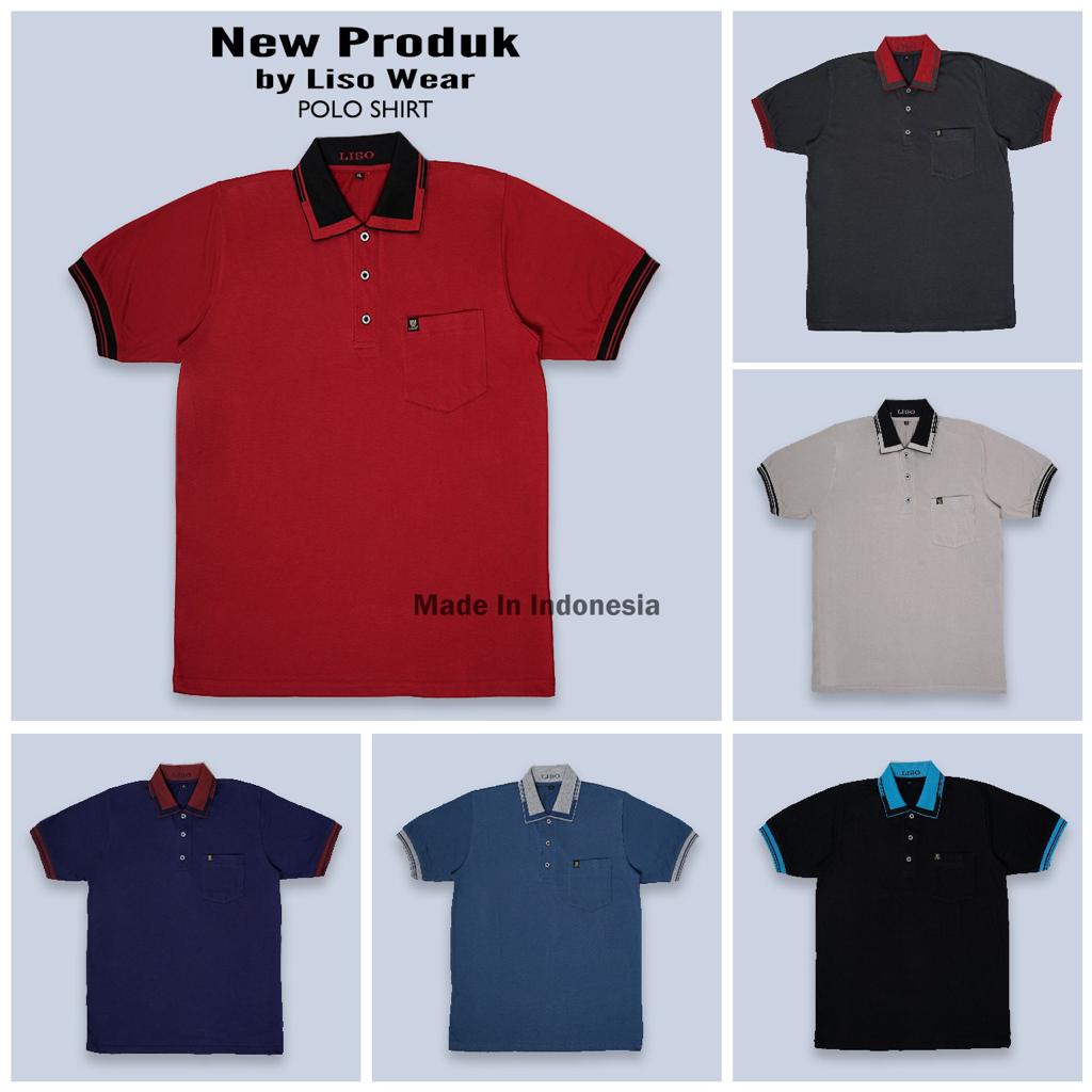 Jual Liso Wear Kaos Polo Shirt Kerah Sport Saku Dewasa Kaos Kerah Pria Kaos Kerah Motip