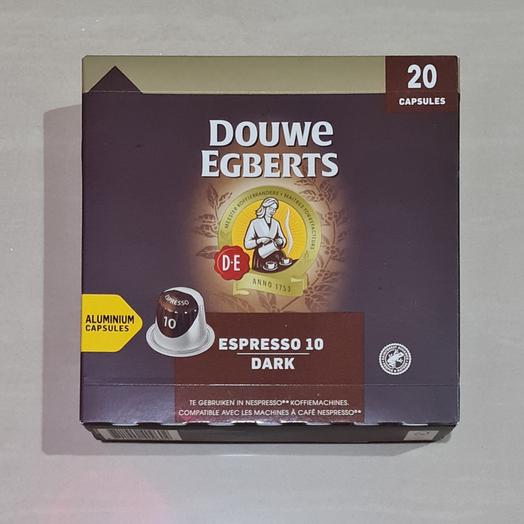 Jual Douwe Egberts Espresso 10 Dark 20 Aluminium Coffee Capsules Shopee Indonesia